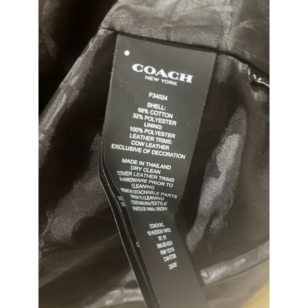 Coach Olive Green Belted Trench Coat – Size Small - Picture 5 of 8